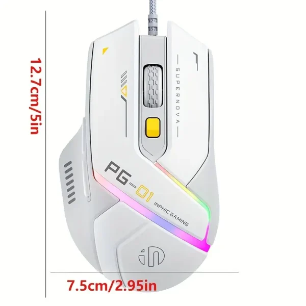 iNPHiC PG1 RGB WIRED GAMING MOUSE 12800 DPI WITH SOFTWARE