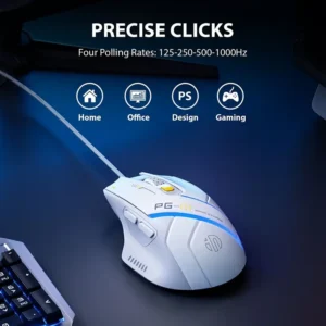 iNPHiC PG1 RGB WIRED GAMING MOUSE 12800 DPI WITH SOFTWARE 12