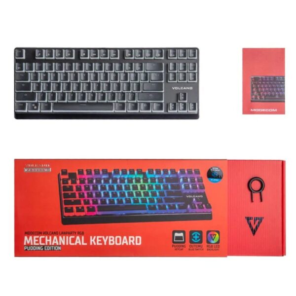 MODECOM VOLCANO RGB GAMiNG MECHANiCAL KEYBOARD PUDDiNG EDT black (8)