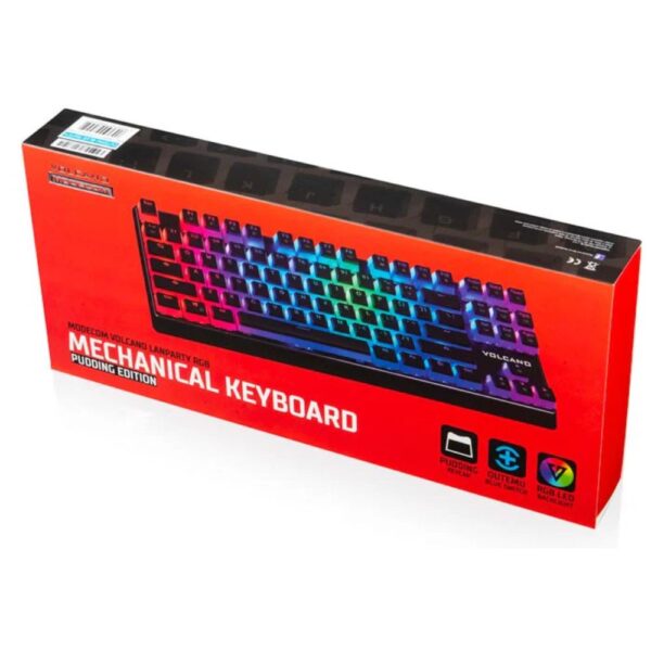 MODECOM VOLCANO RGB GAMiNG MECHANiCAL KEYBOARD PUDDiNG EDT black (9)