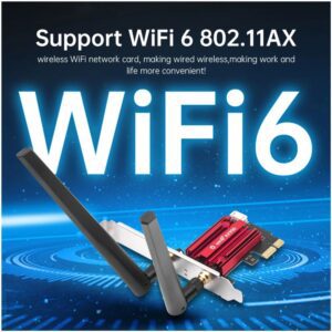 PCIe WiFi 6+BLUETOOTH 5.4 WIRELESS CARD FENVI AX900 2.45GHz 6