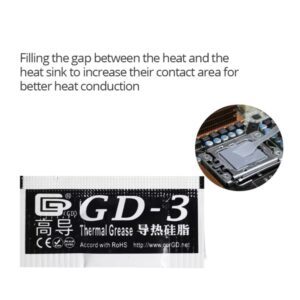 GD-3 THERMAL PASTE 0.5g GREASE CONDUCTIVITY 7.5WM-K GRAY 9