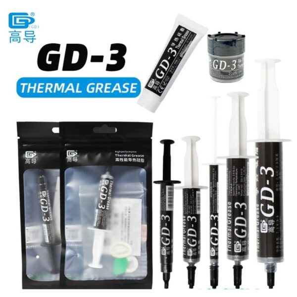 GD-3 THERMAL PASTE 30g GREASE CONDUCTIVITY 7.5WM-K GRAY 12