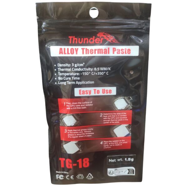 THUNDER ALLOY THERMAL PASTE 1.5g CONDUCTIVITY 8.5Wmk 2