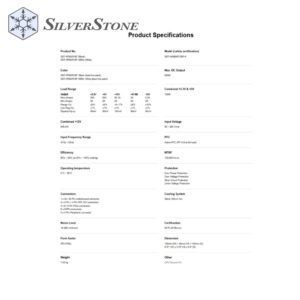 SiLVERSTONE POWER SUPPLY 650W ATTiS 650R 80 PLUS Bronze PSU 1