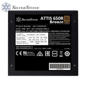 SiLVERSTONE POWER SUPPLY 650W ATTiS 650R 80 PLUS Bronze PSU 7