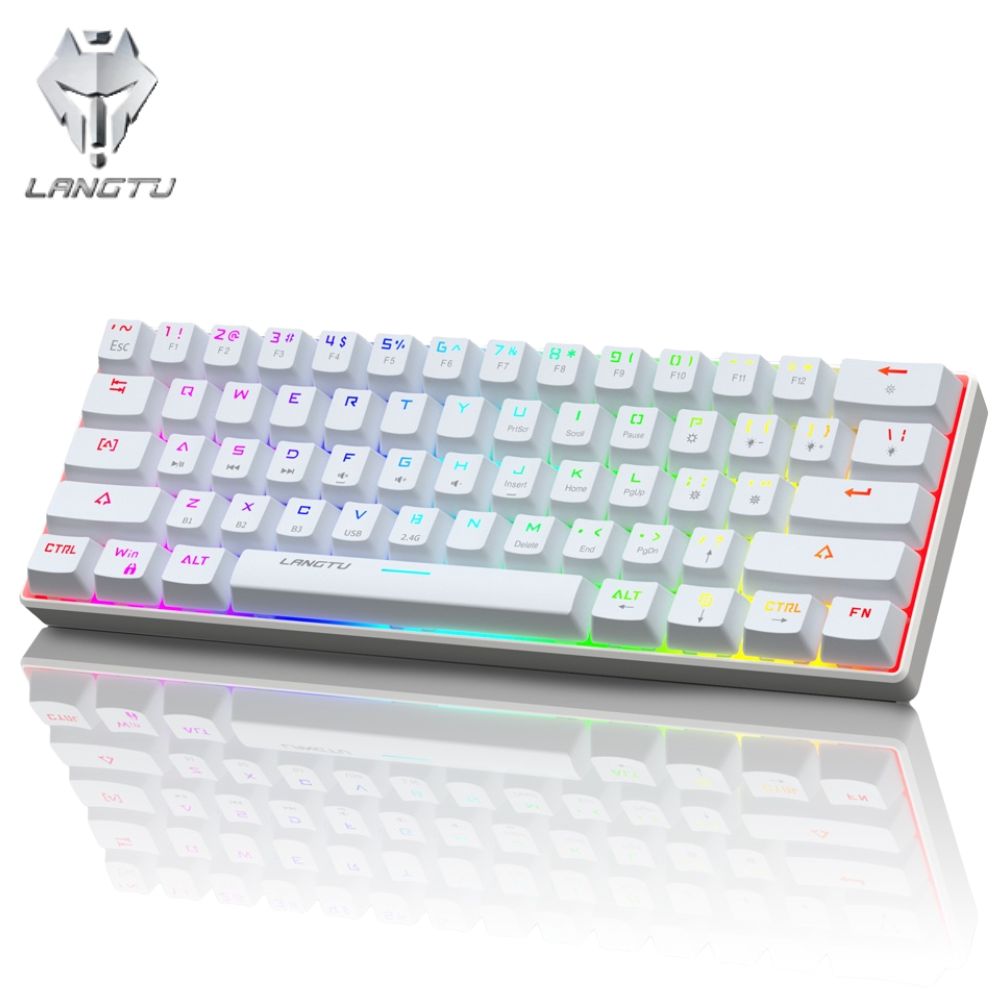 LANGTU G1000 RGB WiRELESS MECHANiCAL KEYBOARD BLUE SWITCH WH 101 (13)
