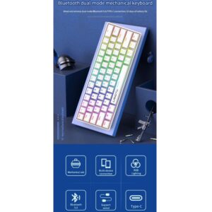 LANGTU G1000 RGB WiRELESS MECHANiCAL KEYBOARD BLUE SWITCH WH 101 (2)