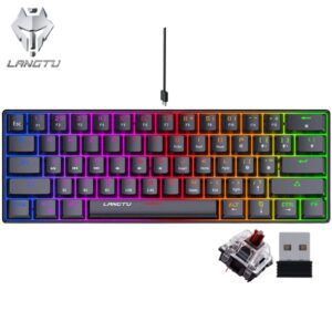 LANGTU G1000 RGB WiRELESS MECHANiCAL KEYBOARD BROWN AND BLACK SW 101 (1)