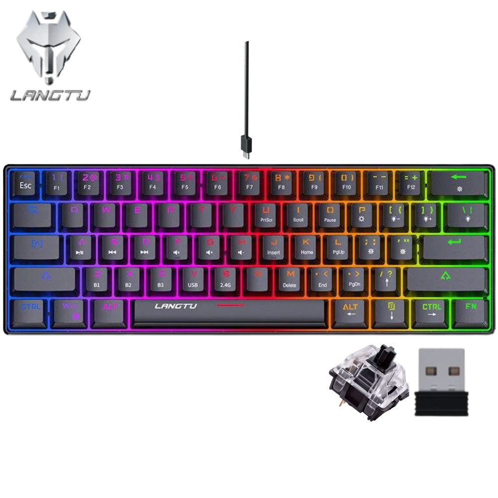 LANGTU G1000 RGB WiRELESS MECHANiCAL KEYBOARD BROWN AND BLACK SW 101 (10)