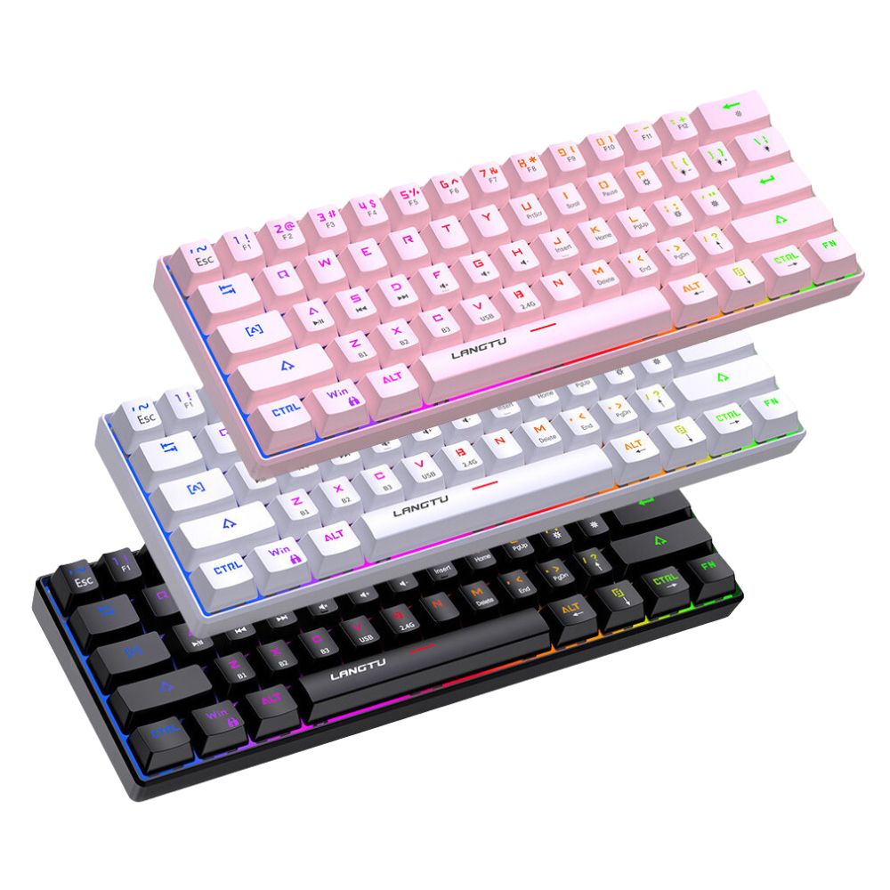 LANGTU G1000 RGB WiRELESS MECHANiCAL KEYBOARD BROWN AND BLACK SW 101 (4)