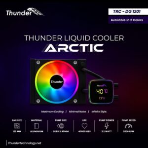 THUNDER ARCTiC AiO CPU LiQUiD COOLER 120mm BLACK TRC-DG1201 (5)