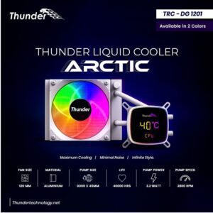 THUNDER ARCTiC AiO CPU LiQUiD COOLER 120mm WHiTE TRC-DG1201 102