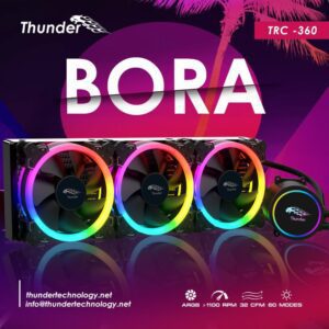 THUNDER BORA AiO CPU LiQUiD COOLER 360mm BLACK TRC-360 110 (2)