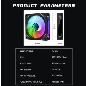 THUNDER FLURRY iNFiNiTY ARGB FAN TCS-i27B Black (3 Fans KiT) (10)