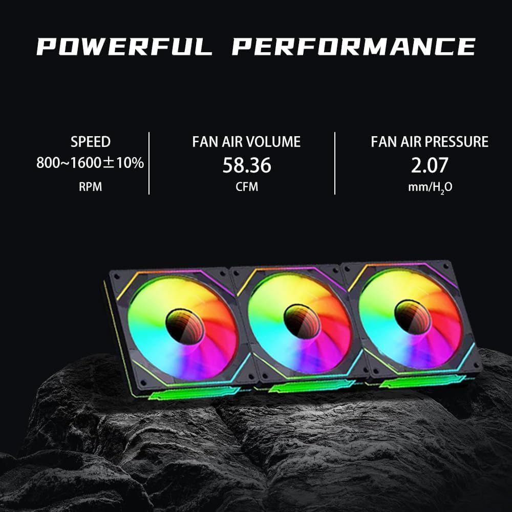 THUNDER FLURRY iNFiNiTY ARGB FAN TCS-i27B Black (3 Fans KiT)