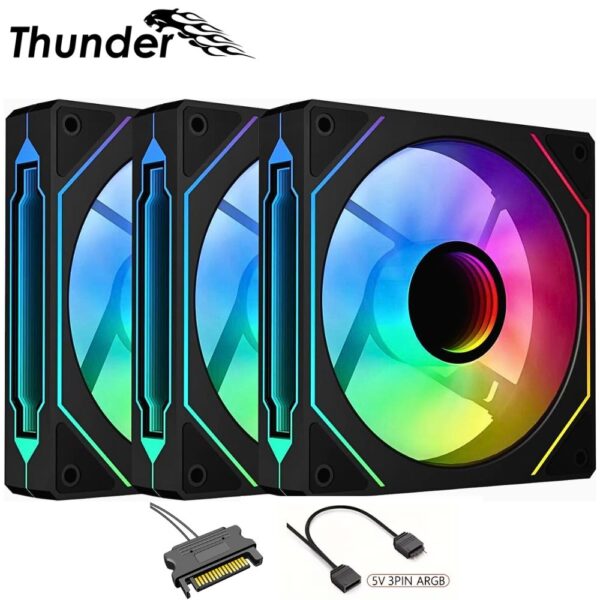 THUNDER FLURRY iNFiNiTY ARGB FAN TCS-i27B Black (3 Fans KiT)