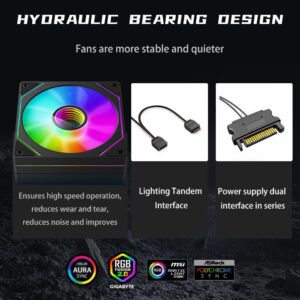 THUNDER FLURRY iNFiNiTY ARGB FAN TCS-i27B Black (3 Fans KiT) (9)