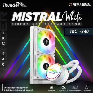 THUNDER MiSTRAL AiO CPU LiQUiD COOLER 240mm WHiTE TRC-240 111 (1)