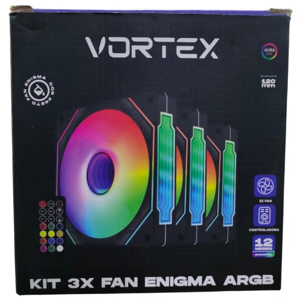 VORTEX ENiGMA iNFiNiTY ARGB FAN WITH REMOTE & HUB 3 Fan KiT