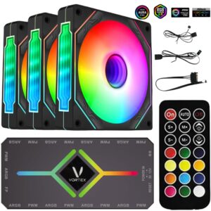 VORTEX ENiGMA iNFiNiTY ARGB FAN WITH REMOTE & HUB 3 Fan KiT 1 (8)