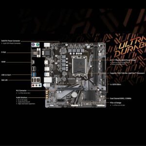 12th13th14th GEN MOTHERBOARD DDR5 GiGABYTE H610M H MiCRO ATX (9)