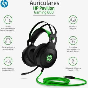 HP PAViLiON 600 USB GAMiNG HEADSET 7.1Ch NOiSE-CANCELiNG MiC (2)