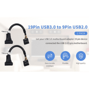 USB 3.0 to 2.0 HEADER ADAPTER 19 Pin MALE to 9 Pin FEMALE CABLE (1)
