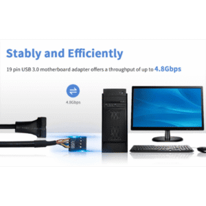 USB 3.0 to 2.0 HEADER ADAPTER 19 Pin MALE to 9 Pin FEMALE CABLE (10)