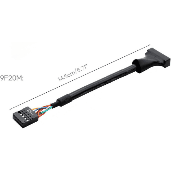 USB 3.0 to 2.0 HEADER ADAPTER 19 Pin MALE to 9 Pin FEMALE CABLE (11)