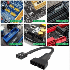 USB 3.0 to 2.0 HEADER ADAPTER 19 Pin MALE to 9 Pin FEMALE CABLE (13)