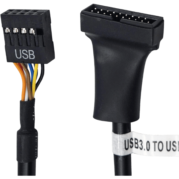 USB 3.0 to 2.0 HEADER ADAPTER 19 Pin MALE to 9 Pin FEMALE CABLE (14)