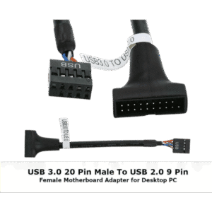 USB 3.0 to 2.0 HEADER ADAPTER 19 Pin MALE to 9 Pin FEMALE CABLE (3)